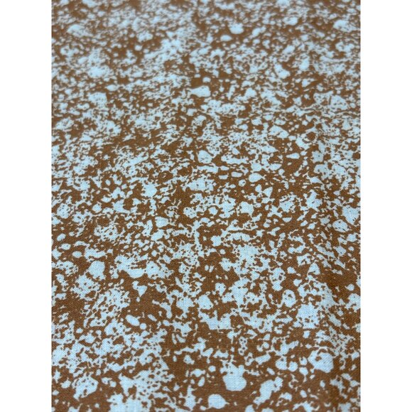 Vintage Speckled Brown & Cream Cotton Fabric 1/2 yard x 44" Quilting - Picture 1 of 4